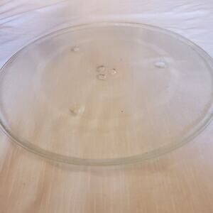 GE Microwave Glass Turntable Plate Tray 3-Prong Center Replacement 16.5"